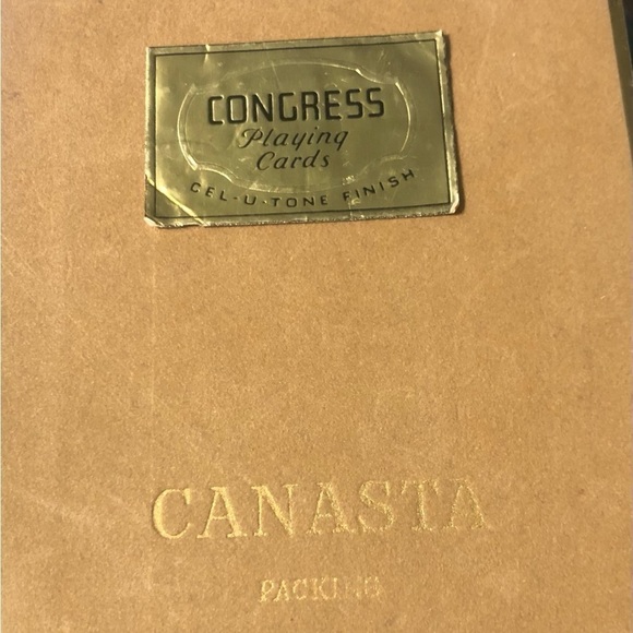 VTG Congress Playing Cards Artsy Motiff 2 Sets Complete New Open Box Cel-U-Tone - Picture 5 of 5